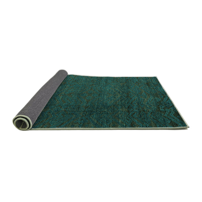 Sideview of Abstract Turquoise Modern Rug, abs4870turq