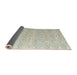 Sideview of Abstract Sage Green Modern Rug, abs4871