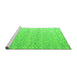 Sideview of Machine Washable Abstract Green Modern Area Rugs, wshabs4871grn