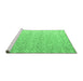 Sideview of Machine Washable Abstract Emerald Green Modern Area Rugs, wshabs4871emgrn