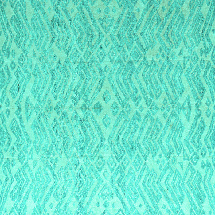 Square Machine Washable Abstract Turquoise Modern Area Rugs, wshabs4871turq