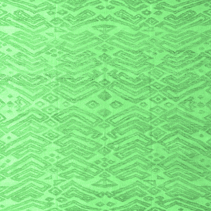 Square Machine Washable Abstract Emerald Green Modern Area Rugs, wshabs4871emgrn