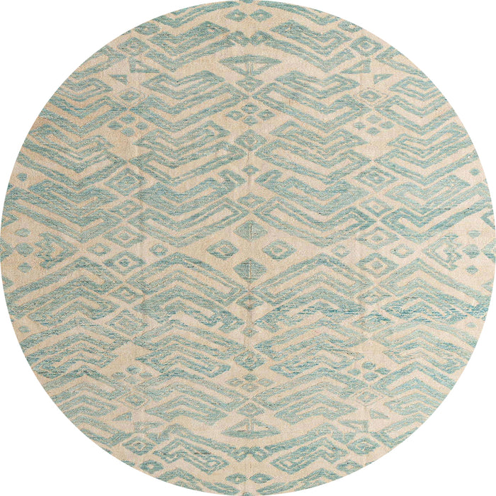 Round Abstract Sage Green Modern Rug, abs4871