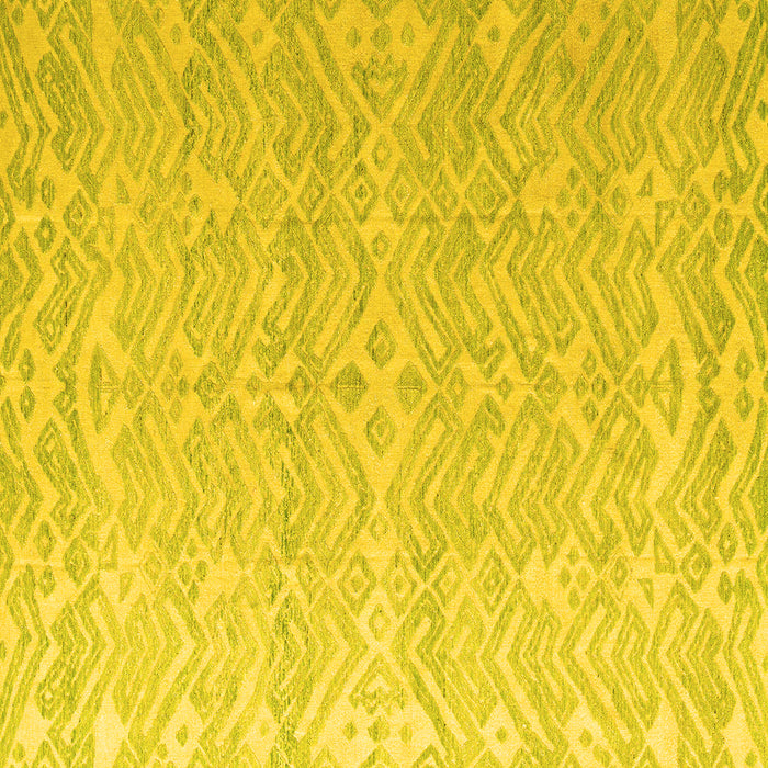 Square Machine Washable Abstract Yellow Modern Rug, wshabs4871yw