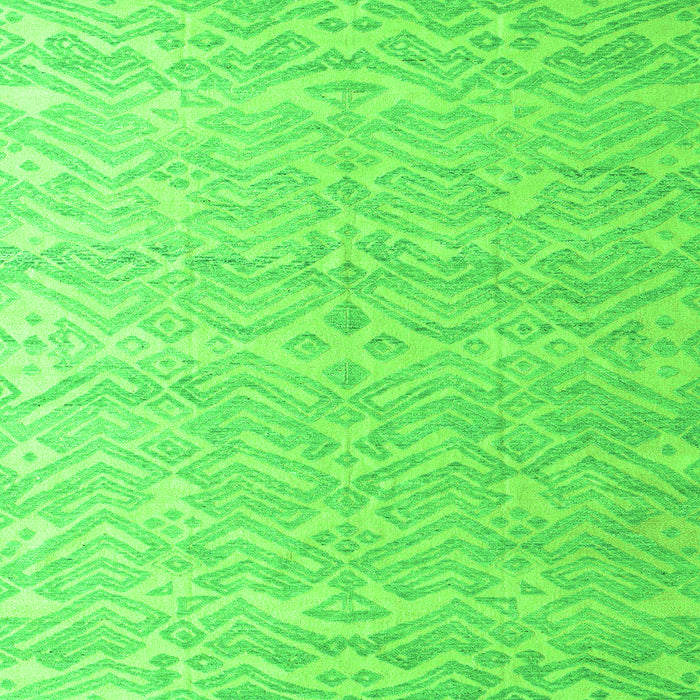 Square Machine Washable Abstract Green Modern Area Rugs, wshabs4871grn
