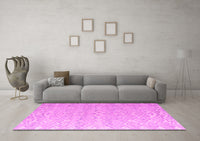 Machine Washable Abstract Pink Modern Rug, wshabs4871pnk