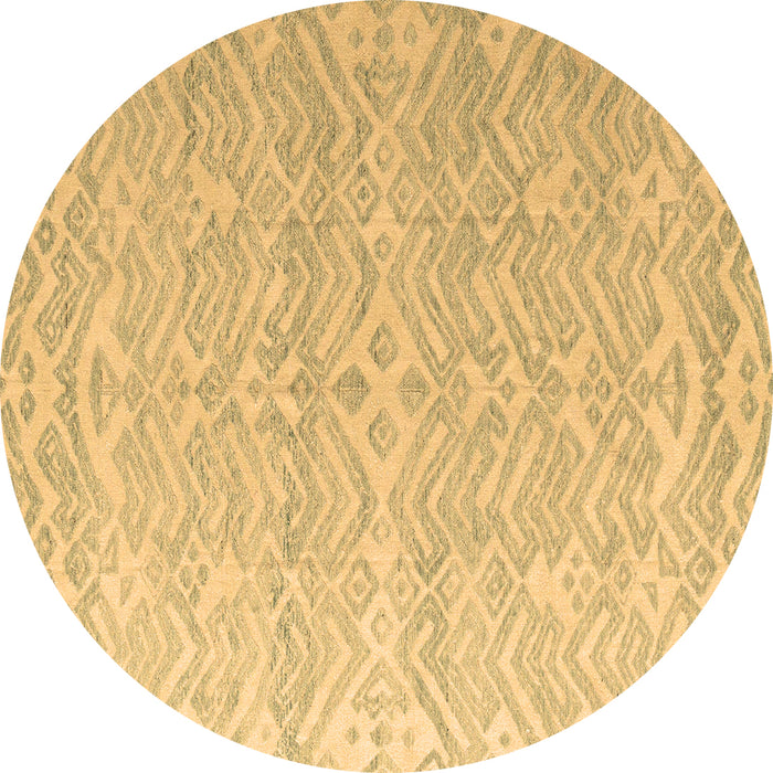 Round Abstract Brown Modern Rug, abs4871brn