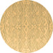 Round Abstract Brown Modern Rug, abs4871brn