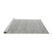 Sideview of Machine Washable Abstract Gray Modern Rug, wshabs4871gry