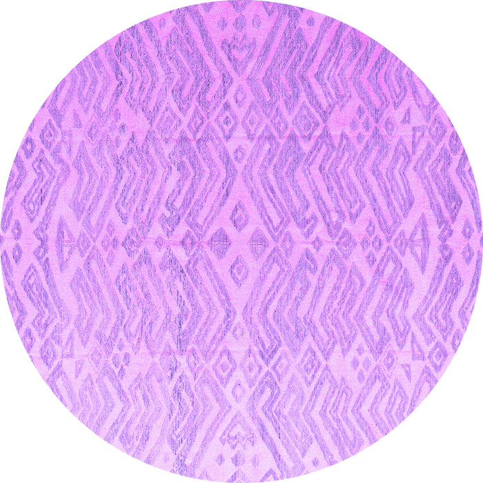 Round Abstract Purple Modern Rug, abs4871pur