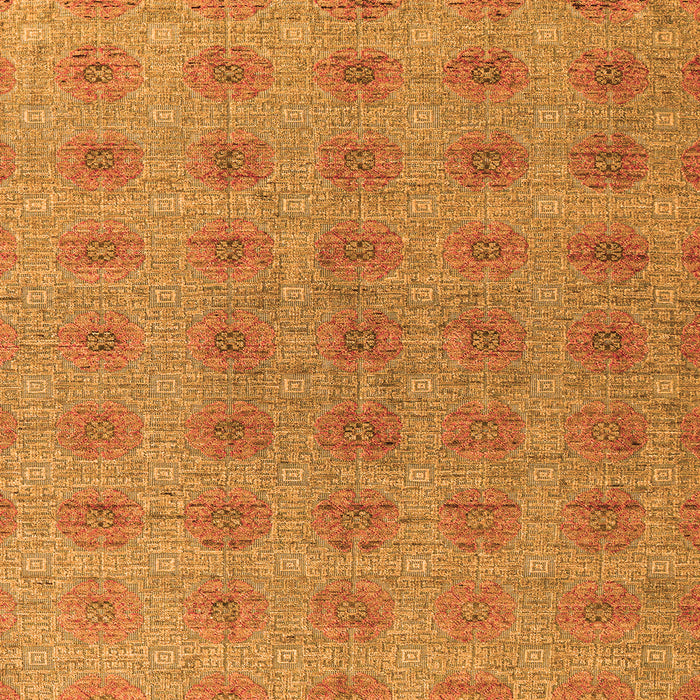 Square Abstract Orange Modern Rug, abs4872org