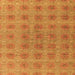 Square Abstract Orange Modern Rug, abs4872org