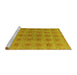 Sideview of Machine Washable Abstract Yellow Modern Rug, wshabs4872yw