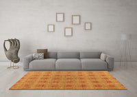 Machine Washable Abstract Orange Modern Rug, wshabs4872org