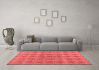 Machine Washable Abstract Red Modern Rug, wshabs4872red