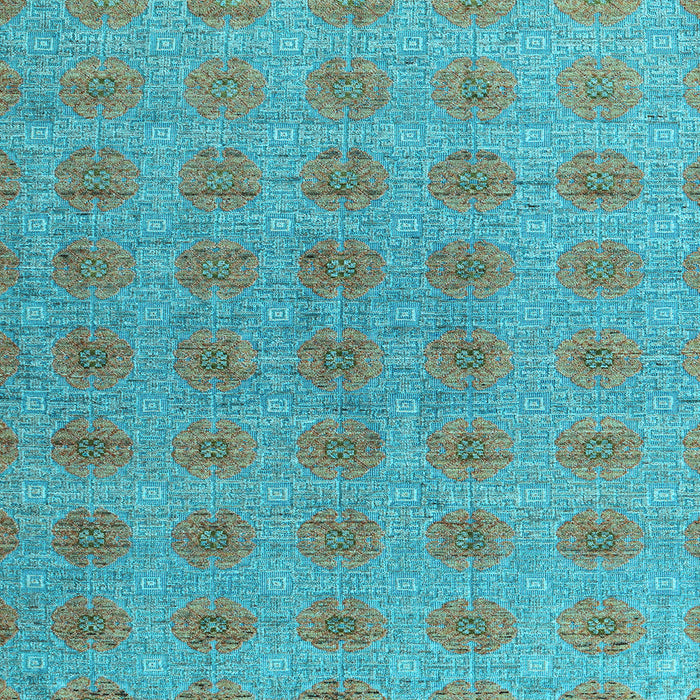 Square Abstract Light Blue Modern Rug, abs4872lblu