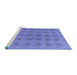 Sideview of Machine Washable Abstract Blue Modern Rug, wshabs4872blu