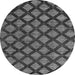 Round Machine Washable Abstract Gray Modern Rug, wshabs4873gry