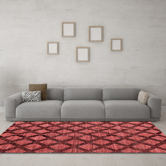 Modern Red Washable Rugs