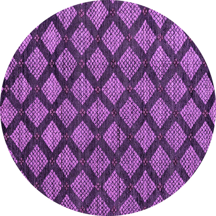 Round Machine Washable Abstract Purple Modern Area Rugs, wshabs4873pur