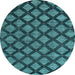 Round Machine Washable Abstract Light Blue Modern Rug, wshabs4873lblu