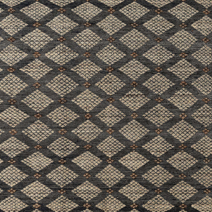 Square Machine Washable Abstract Brown Rug, wshabs4873