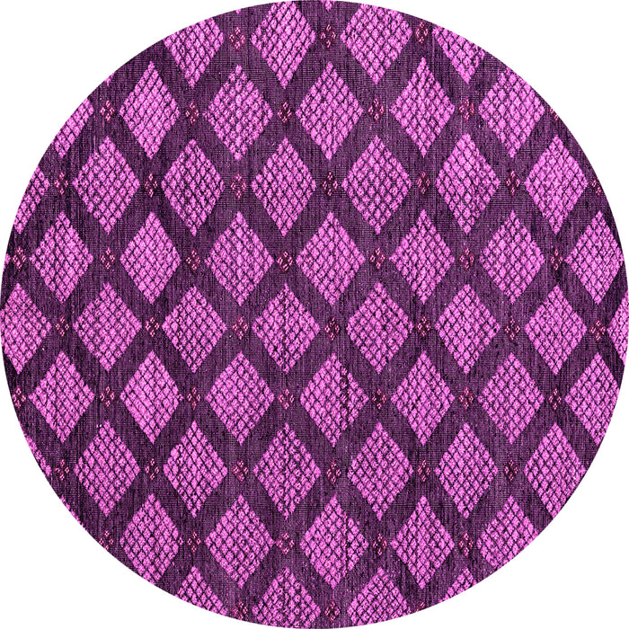 Round Machine Washable Abstract Pink Modern Rug, wshabs4873pnk