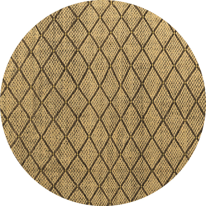 Round Abstract Brown Modern Rug, abs4874brn