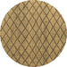 Round Abstract Brown Modern Rug, abs4874brn