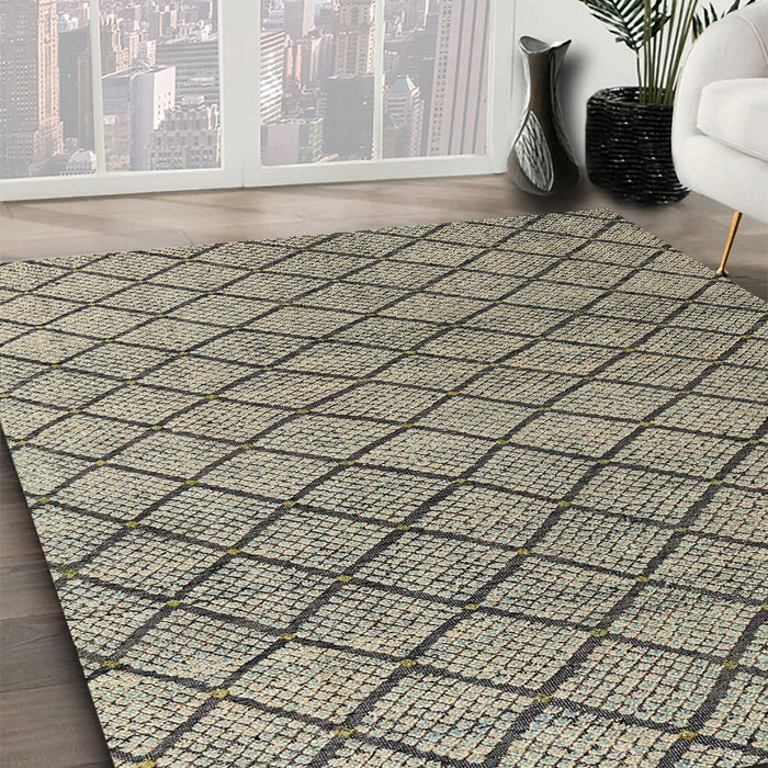 Machine Washable Abstract Tan Brown Rug in a Family Room, wshabs4874