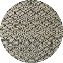 Round Machine Washable Abstract Tan Brown Rug, wshabs4874
