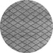 Round Abstract Gray Modern Rug, abs4874gry