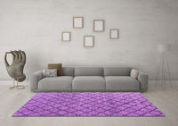 Machine Washable Abstract Purple Modern Rug, wshabs4874pur