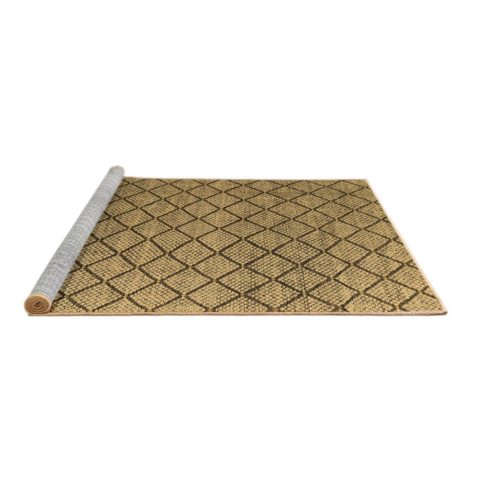 Sideview of Machine Washable Abstract Brown Modern Rug, wshabs4874brn