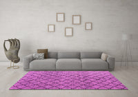 Machine Washable Abstract Pink Modern Rug, wshabs4874pnk