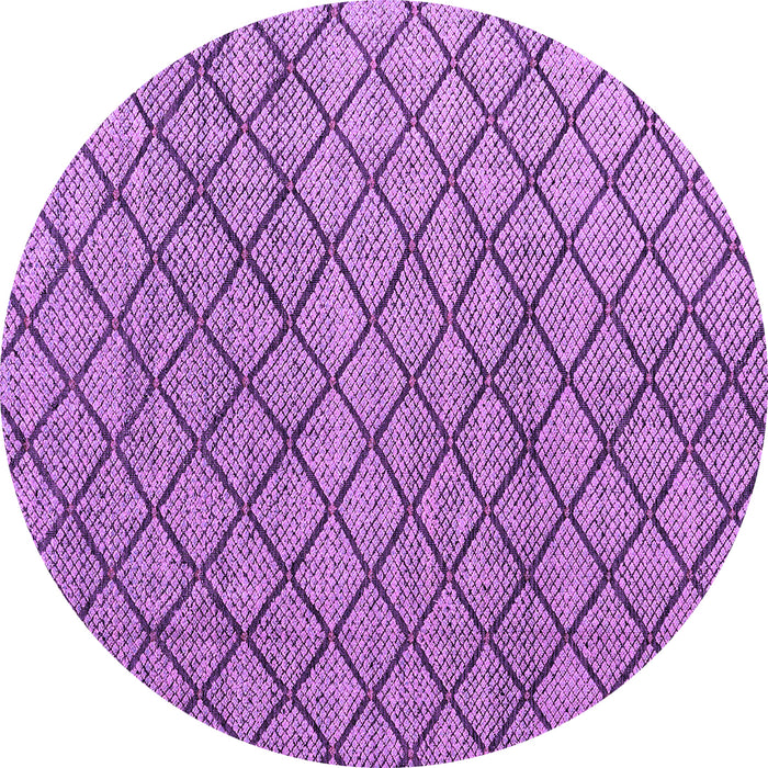 Round Abstract Purple Modern Rug, abs4874pur