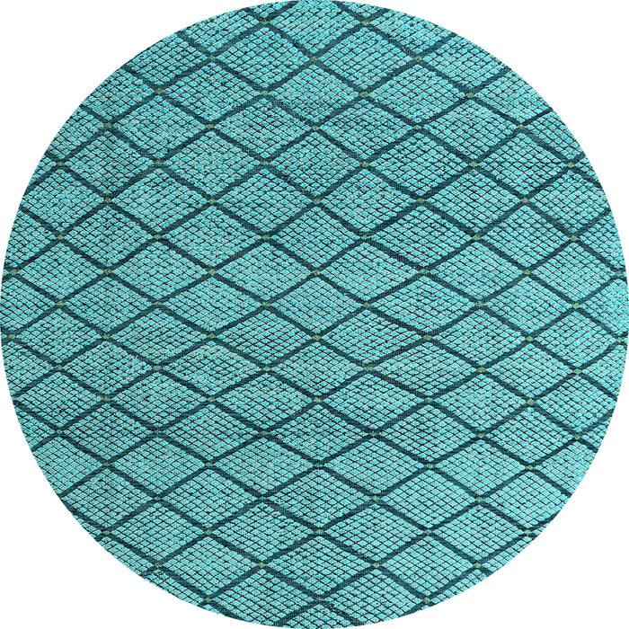 Round Abstract Light Blue Modern Rug, abs4874lblu