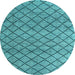 Round Machine Washable Abstract Light Blue Modern Rug, wshabs4874lblu