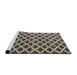 Sideview of Machine Washable Abstract Tan Brown Rug, wshabs4875