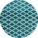 Round Machine Washable Abstract Light Blue Modern Rug, wshabs4875lblu