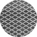 Round Machine Washable Abstract Gray Modern Rug, wshabs4875gry