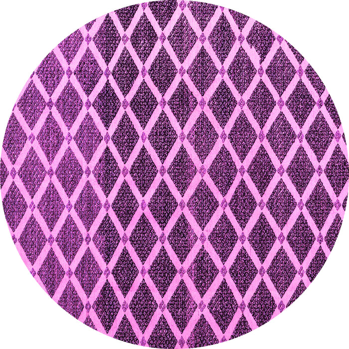 Round Machine Washable Abstract Pink Modern Rug, wshabs4875pnk