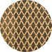 Round Abstract Brown Modern Rug, abs4875brn