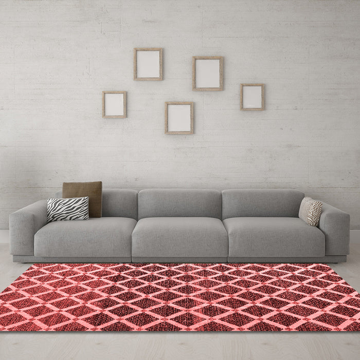 Modern Red Washable Rugs