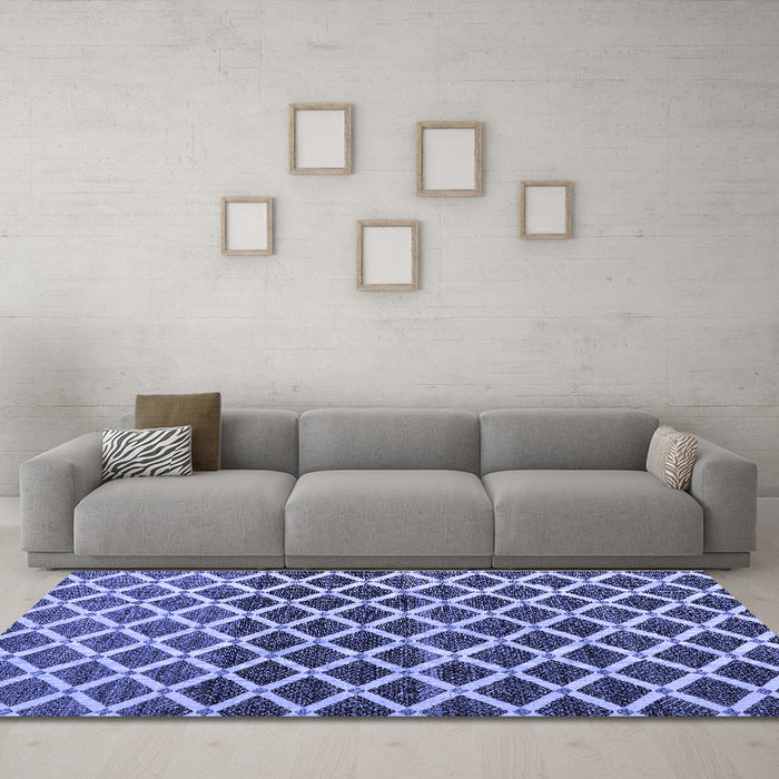 Machine Washable Abstract Blue Modern Rug in a Living Room, wshabs4875blu