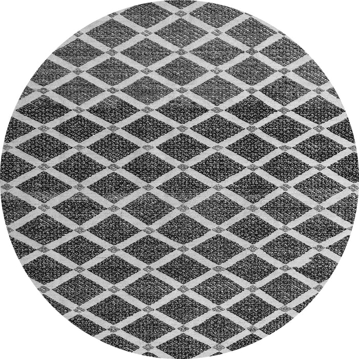 Round Abstract Gray Modern Rug, abs4875gry
