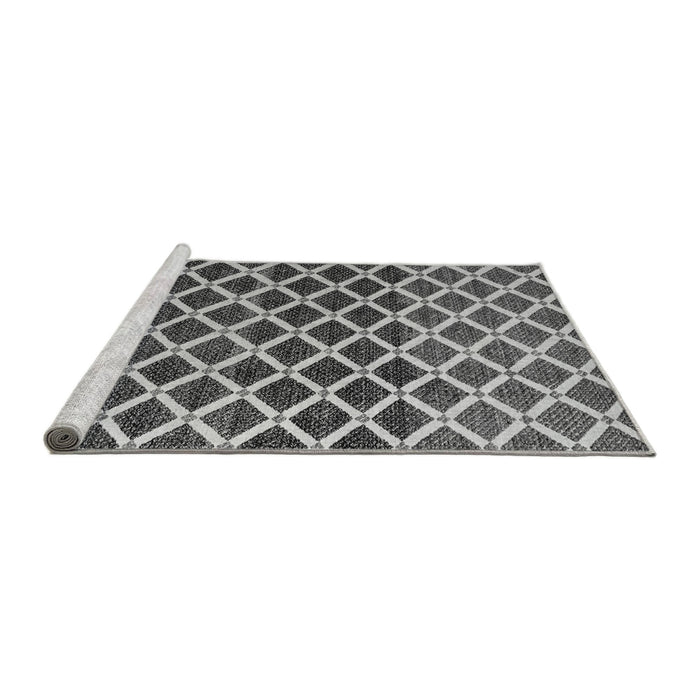 Sideview of Machine Washable Abstract Gray Modern Rug, wshabs4875gry