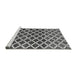 Sideview of Machine Washable Abstract Gray Modern Rug, wshabs4875gry