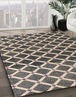 Machine Washable Abstract Tan Brown Rug in a Family Room, wshabs4875