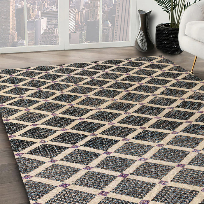 Machine Washable Abstract Tan Brown Rug in a Family Room, wshabs4875
